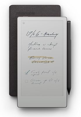 reMarkable Premium Bundel Paper Pro Move | E-Ink Tablet - 7,3" Kleurendisplay + Marker Plus Pen met Geïntegreerde Gum + Book Folio Polymeer Hoes Basalt