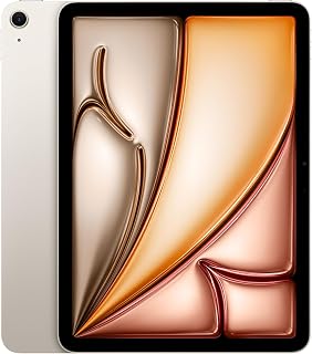 Apple iPad Air 11‑inch (M4): Liquid Retina-display, 256 GB, 12‑MP camera aan de voor- en achterkant, wifi 7 met Apple N1, Touch ID, batterij voor een hele dag – Sterrenlicht
