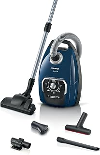 Bosch Vloerstofzuiger serie 8 BGL8XPER, met zak, UltraAllergy hygiënefilter voor mensen met allergieën, 10 jaar motorgarantie, XXL-meubelzuigmond, lang spleetmondstuk, blauw