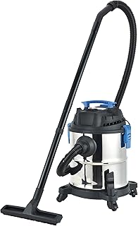 Bikain - 3 in 1 stofzuiger - vloeistof, as en stof - Vermogen 1200 W - Ventilatorfunctie - 15 liter - Nat- en droogzuiger met wielen - Voor gestoffeerde meubels, auto, vloer en buitenruimte