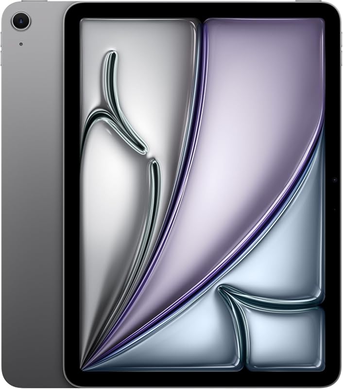 Apple iPad Air 11‑inch (M4): Liquid Retina-display, 128 GB, 12‑MP camera aan de voor- en achterkant, wifi 7 met Apple N1, Touch ID, batterij voor een hele dag – Spacegrijs