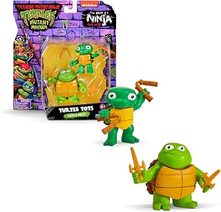 TORTUGAS NINJA - Basisfiguren van Raphael en Michelangelo in hun babyfase om te verzamelen, babyschildpad uit de film Chaos Mutant, voor kinderen vanaf 4 jaar, beroemd (TU833300)