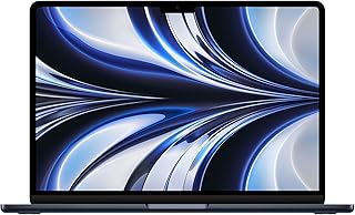 Apple 2022 MacBook Air met M2‑chip: 13,6‑inch Liquid Retina-display, 8GB RAM, 512 GB SSD-opslag; Middernacht