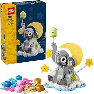 LEGO Babyolifantje - Bouwpakket voor Volwassenen met Dieren Figuur en Accessoires - Woondecoratie - Kraamcadeau, Babyshower Cadeau of Gender Reveal Geschenk voor Ouders - 40814
