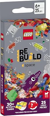 LEGO® Books: ReBuild Activity Cards: Space (with over 30 activity cards and 25 LEGO elements)