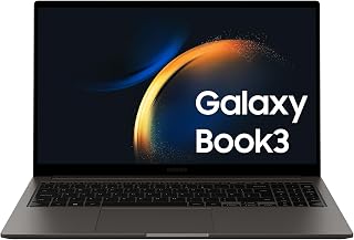 Samsung Galaxy Book3 Laptop, 38,1 cm (15 inch), Intel Core i5, 8 GB RAM, 512 GB SSD, Intel Iris Xe, antraciet, AZERTY-toetsenbord