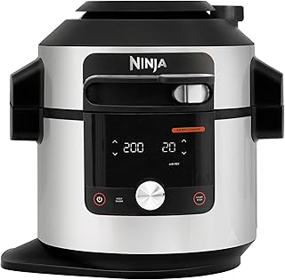 Ninja Foodi MAX Multicooker met SmartLid, 14 Kookfuncties in 1, 7,5L, 14-in-1 Multicooker, Snelkoken, Airfryen, Slow Cooking, Grillen en Meer Inclusief Digitale Meter, Roestvrij Staal, OL750EU