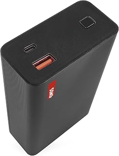 EMOS - Powerbank 20 000 mAh NTBF20 - externe batterij met pasthrough en snel opladen 65W PD - USB-C/USB-A-poort incl. USB-datakabel - voor tablet, laptop, iPad, mobiele telefoon, camera, soundbox -