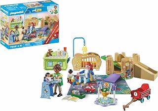 PLAYMOBIL MyLife Promo Pack 71649 Peuterspeelzaal, inclusief vijf figuren, speeltoren, glijbaan en veel schattige accessoires, gedetailleerd speelgoed voor kinderen vanaf 4 jaar