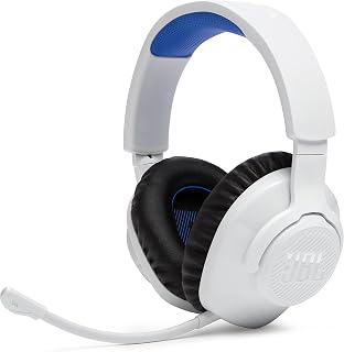 JBL Quantum 360PS draadloze Bluetooth-gamingheadset in wit - Met afneembare microfoon, voor playstation, compatibel met andere platforms en 22 uur batterijduur