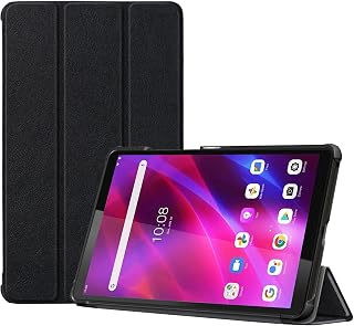 ProCase Hoes Folio Lenovo Tab M8 3rd Gen 2022/ Tab M8 8" HD/ Tab M8 FHD 8.0 inch/Smart Tab M8 Case, Slanke Slimme Hoes voor Standaard Folio Hoes voor Lenovo Tab M8 8" 2019 Release –Zwart