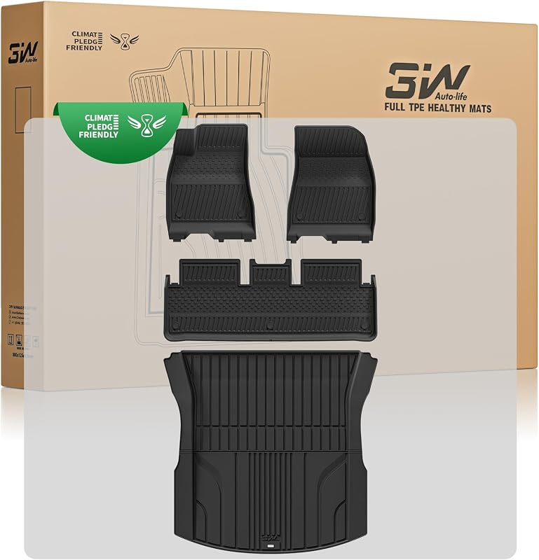 3W Set 4 Vloermatten voor Tesla Model 3 Highland 2024-2025 en - outlet/retourdeal