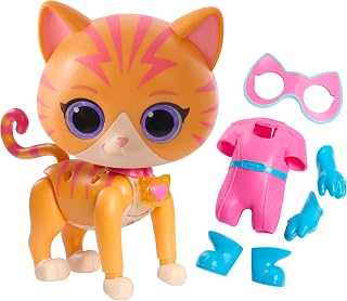 Just Play Disney Junior SuperKitties Cat-Tastic Transforming Ginny Lights and Sounds Figuur, Kinderspeelgoed voor kinderen vanaf 3 jaar