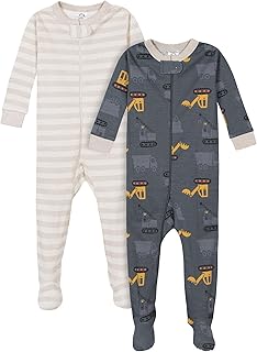Gerber Baby Boys' 2-Pack Footed Pajamas