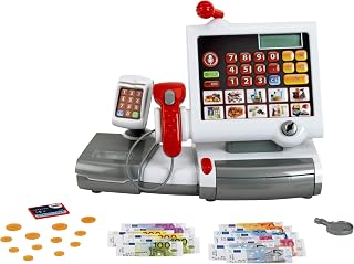 Theo Klein 9356 Speelgoedkassa I Met rekenfunctie en betaalterminal I Incl. scanner en weegschaal met licht- en geluidseffecten I Speelgoed voor kinderen vanaf 3 jaar