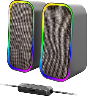 Speedlink Token Bluetooth - PC luidspreker voor computer, gaming luidspreker boxen, 3,5 mm jack en Bluetooth, 6 RGB-verlichtingsmodi, 12 W, voor laptop, tablet, smartphone, zwart