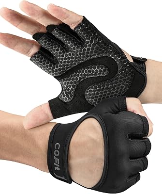 COFIT Ademende Fitnesshandschoenen, Antislip Gewichthefhandschoenen met Polssteun voor Mannen en Vrouwen, Uitstekende Grip & Handpalm Bescherming voor Gewichtheffen, Fitness, Oefening