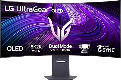 LG Ultragear™ 45GX950A-B 45 inch gaming pc-monitor - OLED-paneel resolutie 5K2K WUHD (5120 x 2160), 0,03ms 165Hz, DisplayHDR™400 True Black, DCI-P3 98,5% (CIE1976), FreeSync Premium Pro, G-Sync