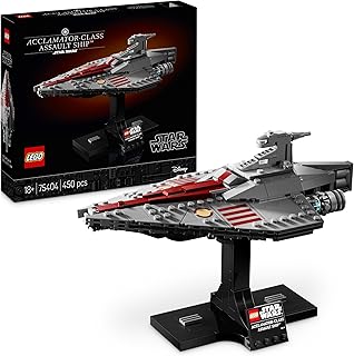 Star Wars Acclamator-Class Assault Ship Ruimteschip Bureau Decoratie of Woonaccessoire, Bouwpakket voor Volwassenen met, Cadeau voor Hem of Haar 75404