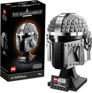 LEGO Star Wars The Mandalorian helm Collectie Bouwpakket voor Volwassenen, Display en Decoratie set voor Kantoor en Thuis, Cadeau voor Hem en Haar 75328