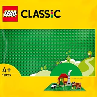 LEGO Classic Groene bouwplaat, Vierkant 32x32 Stud Bouwplaat, Bouw- en Displaybord Blokken, Cadeau voor Jongens en Meisjes 11023