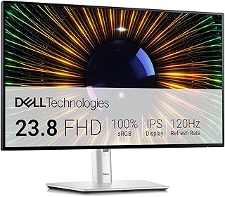 Dell U2424H UltraSharp 24" Full HD (1920x1080) Monitor, 120Hz, IPS, 5ms, 100% sRGB, 2x USB-C, 2x DisplayPort, HDMI, 3x USB, 3 Jaar Garantie, Zilver