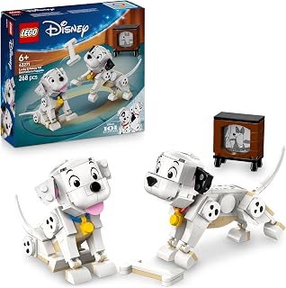 LEGO Disney Lucky En Penny Uit 101 Dalmatiërs – Bouwpakket met Dieren Figuren Met Beweegbare Hoofden, Poten en Staarten – Incl. Bot en TV – Cadeau voor Meisjes Vanaf 6 Jaar – 43271
