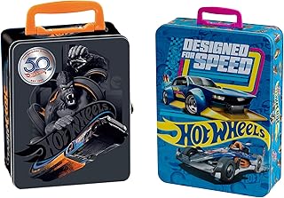 Theo Klein 2881 Hot Wheels Verzamelkoffer I Metalen koffer voor maximaal 50 auto's I Handige indeling I Speelgoed voor kinderen vanaf 3 jaar