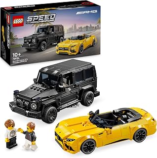 LEGO Speed Champions Mercedes-AMG G 63 en Mercedes-AMG SL 63 Auto Speelgoed voor Kinderen met 2 Automodellen en 2 Minifiguren van Coureurs, Rollenspel Cadeau voor Jongens en Meisjes 76924
