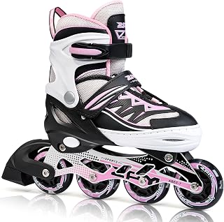 2pm Sports Cytia Paars Meisjes Verstelbare Verlichtende Inline Skates met Light Up Wheels, Leuke Knipperende Rolbladen voor Kinderen