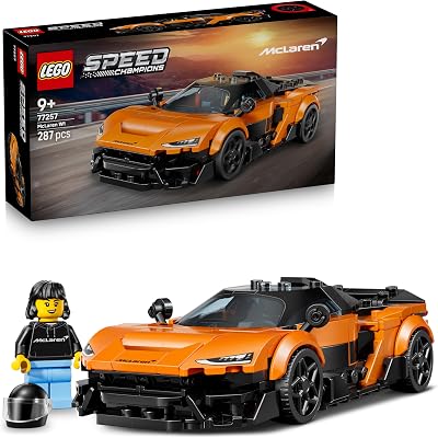 LEGO Speed Champions McLaren W1 - De Echte Supercar met 1 Minifiguur van een Coureur - LEGO McLaren Merchandise - Bouwset voor Kinderen Vanaf 9 Jaar - Cadeautip voor Jongens en Meisjes - 77257