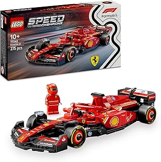LEGO Speed Champions Ferrari SF-24 F1 Auto Speelgoed voor Kinderen vanaf 10 jaar, Formule 1 Set met 1:8 Schaalmodel van 2024 met V6-Motor, Besturing, DSR en Ophanging, Vaderdagcadeau-Idee 77242
