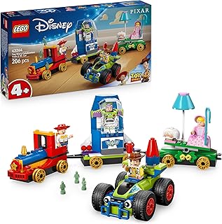 LEGO | Disney & Pixar Toy Story Feesttrein en RC Auto - Trein Speelgoed voor Kinderen met Woody, Buzz Lightyear, Jessie en Bo Peep Minifiguren - Cadeau voor Jongens en Meisjes vanaf 4 Jaar - 43264