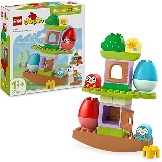 LEGO DUPLO Balanceer - en stapelboom – Educatief Speelgoed voor Peuters vanaf 1 Jaar – Bouwpakket voor Meisjes en Jongens – Stimuleert de Fijne Motoriek – Met 2 Vogel Figuren – 10440