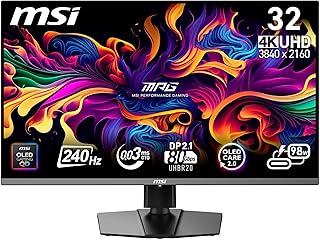 MSI MPG 322URX QD-OLED 80 cm (31.5") 3840 x 2160 Pixels 4K Ultra HD Zwart