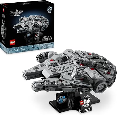 LEGO Star Wars: A New Hope Millennium Falcon 25e Jubilieum Ruimteschip Bouwpakket voor Volwassenen, Creatieve Hobby en Decoratie, Beroemd Voertuig om te Verzamelen, Cadeau voor Vaderdag 75375
