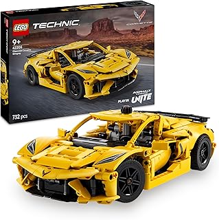 LEGO Technic Chevrolet Corvette Stingray Auto Speelgoed voor 9 jaar en Ouder, Bouwpakket voor Kinderen met Modelauto Voertuig, Rollenspel Cadeau voor Jongens, Meisjes en Tieners 42205