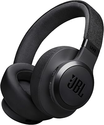 JBL Live 770 NC Draadloze Over-Ear-Hoofdtelefoon met Noise Cancelling-technologie en een batterijlevensduur tot 65 uur, in zwart