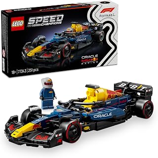 LEGO Speed Champions Oracle Red Bull Racing RB20 F1 racewagen Auto Bouwpakket voor Volwassenen met Verzamelbare Minifiguur van Formule 1 Coureur, Cadeau voor Motorsport en Racing Fans 77243