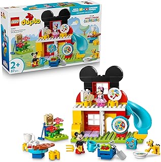 LEGO DUPLO Disney Mickey Mouse Clubhuis met Minnie en Pluto – Fijne Motoriek Set – Educatief Speelgoed voor Peuters – Incl. 3 Figuren en Toodles – Cadeau voor Jongens en Meisjes vanaf 2 Jaar – 10465