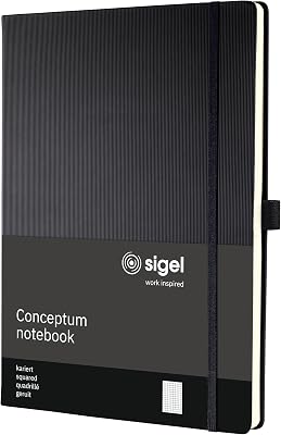 CO111 Notizbuch Conceptum ca. A4 kariert schwarz: Notebook Conceptum - outlet/retourdeal