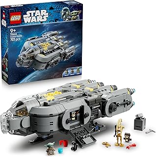 LEGO Star Wars 75445 Anzellan Ruimteschip Speelgoed - De Mandalorian en Grogu Bouwpakket voor kinderen met 3 Figuren en Droid Werkplaats - Cadeau voor Jongens, Meisjes en Fans vanaf 9 Jaar