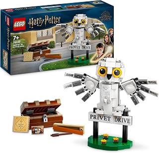 LEGO Harry Potter Hedwig bij Ligusterlaan 4, Bouwpakket voor Kinderen met Bouwbare Speelgoed Uil Dieren Figuur, Rollenspellen Cadeau voor Jongens en Meisjes van 7 jaar en Ouder 76425