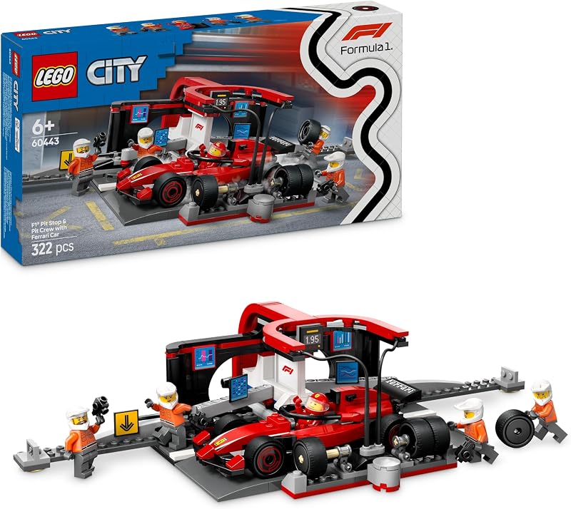 LEGO City F1 pitstop en pitcrew met Ferrari auto Speelgoed voor 6 - outlet/retourdeal