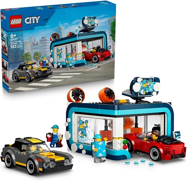 LEGO City Autowasstraat Bouwpakket voor Kinderen met 2 Speelgoed - outlet/retourdeal