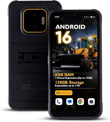 JCB Toughphone E50 Rugged Smartphone 5G Android 16 - tweedehands - als nieuw — outlet/retourdeal