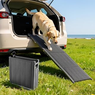 VEVOR Autohondenloopplank, 180 x 50,8 cm, opvouwbare helling met antislip Oxford-oppervlak voor middelgrote en grote huisdieren tot 113 kg, voor SUV's en vrachtwagens