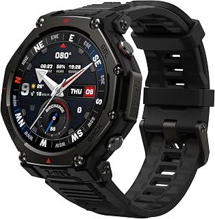 Amazfit T-Rex 3 Pro Outdoor Smartwatch 48mm, Saffier AMOLED-display, Ti-bezel, GPS, Offline-kaarten, 25 dagen batterij, Ingebouwde zaklamp, 10 ATM waterbestendig, 180+ sportmodi, voor Android & iPhone