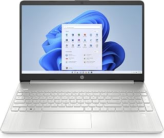 HP Laptop 15s-fq0010sl, Intel Celeron N4120, 4 GB DDR4 RAM, 128 GB NVMe SSD, Intel UHD-kaart, 15,6 inch FHD-display, ontspiegeld, WLAN, webcam, kaartlezer, Windows 11 S, Microsoft 365, zilver