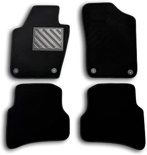 Vloermatten voor VW Polo 6R vanaf 2009-2016, precies passend, antislip, versterkte hielvoering van rubber, bevestigingsknoppen